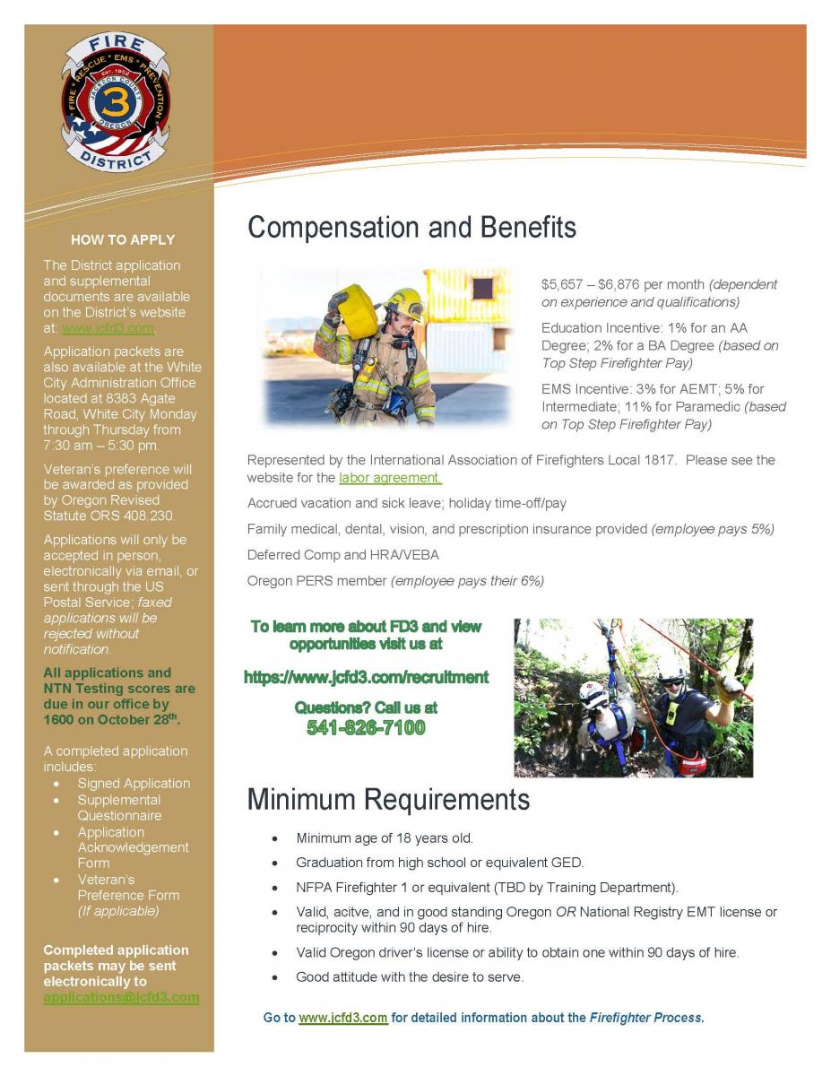 Firefighter Hiring Flyer Page 2
