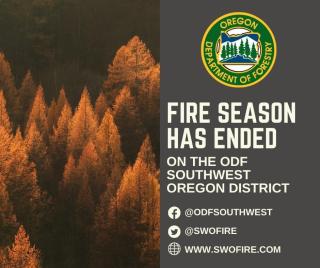ODF fire season ends